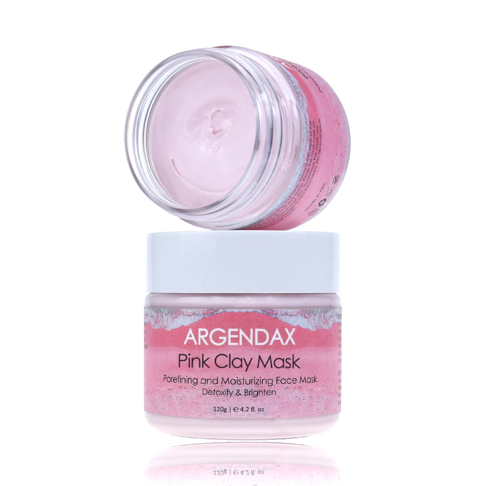 All Natural Purifying Pink Clay Exfoliating Facial Mask Organic Skin Care Pink Clay Face Mask