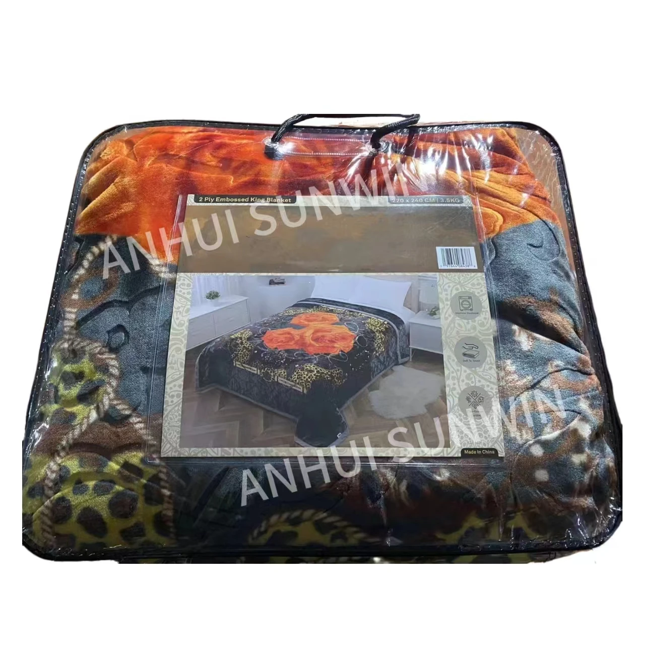 Luxury Comfortable King Size 3-6KG Korean Mink Blankets Plush Blanket Wholesale Raschel Blanket for Winter