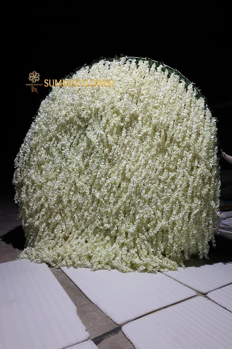 Summer Flower new design wedding ceiling decoration luxury artificial cherry blossom rattan