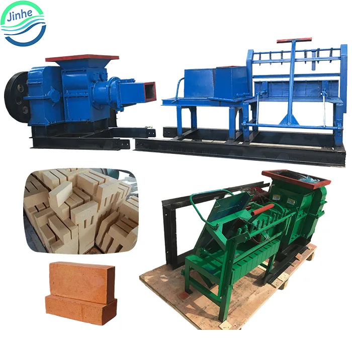 Fully automatic extrusion diesel engine mud burnt soil bricks with logo making machine fire clay brick spiral extruder