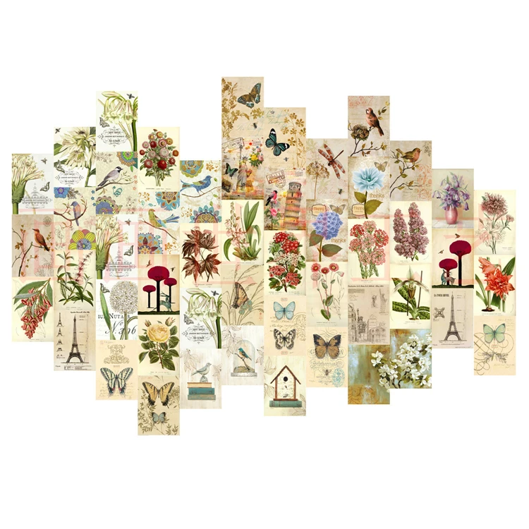 Hot Sale Postcards 50 Posters Postcards Wall Stickers Postcards Printing Sign Poster With Wall Collage Kit