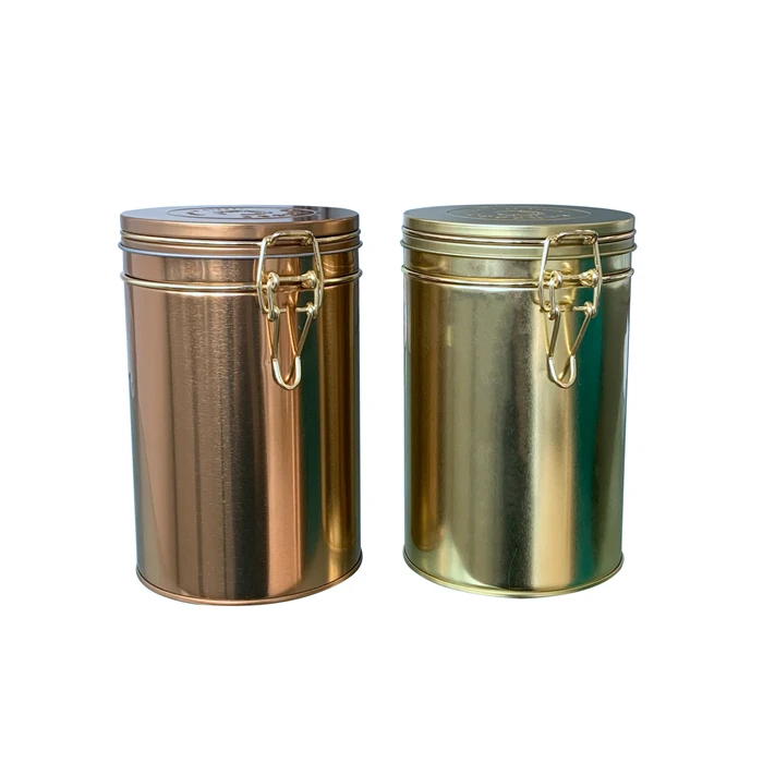 Роскошные чайные банки китайский поставщик пустая металлическая банка для чая круглого жестяная разноцветная коробка