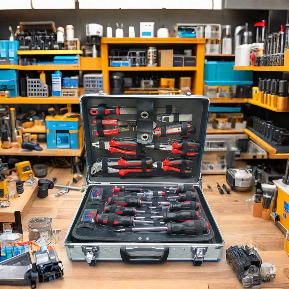 RTTOOL 149pcs DIY Home Repair Kit Hand Tool Set Household Workshop Cr-V Combination Ratchet Customized Dimensions OEM Support