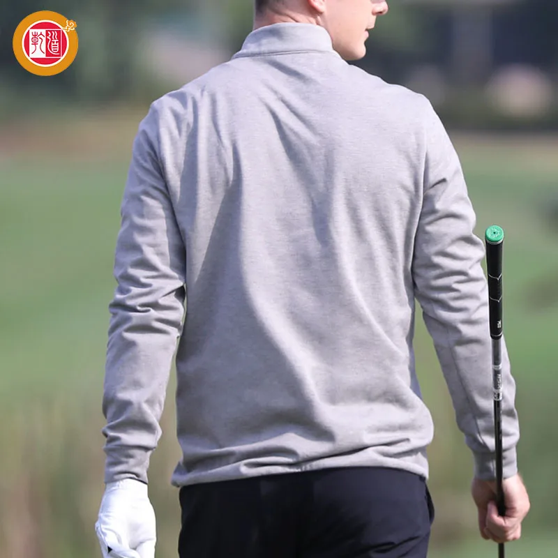 Wholesale Quarter Zip Pullover Custom Logo OEM Performance Custom Polyester Printed Long Sleeve Golf 1/4 Zip Collar Pullover