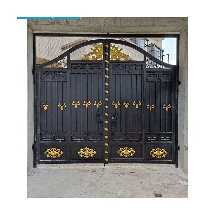 Долговечная конструкция дверных железных ворот по низкой