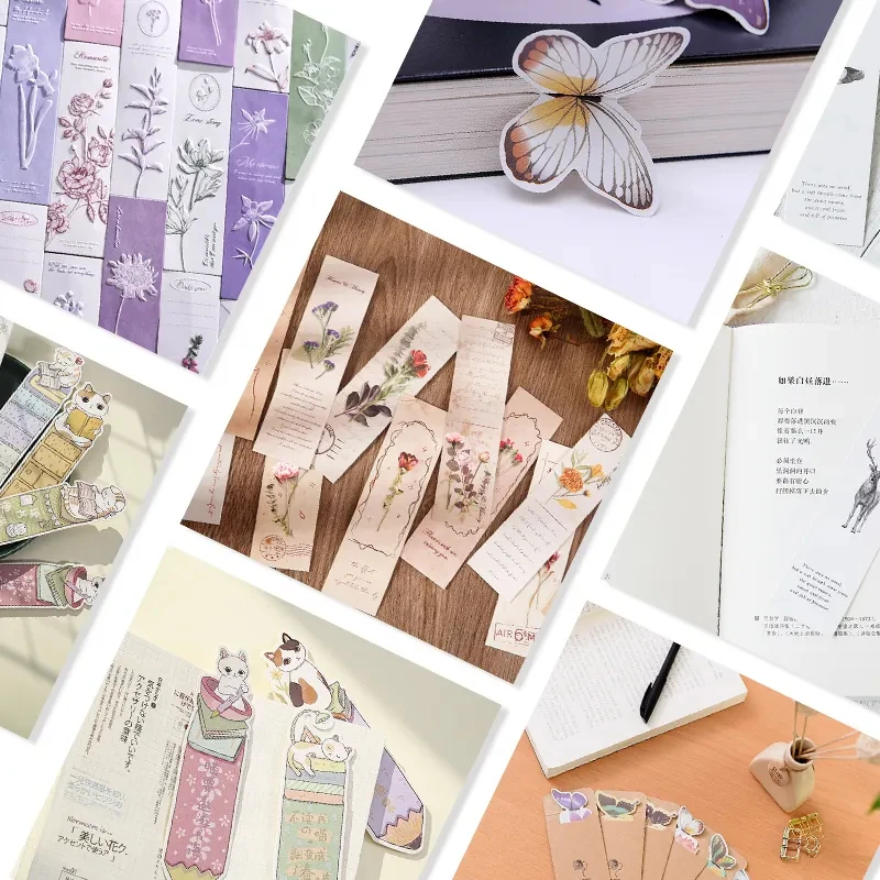 Zeecan Printed Custom Vintage Feather Paper Bookmark Paper Dividers Postcard For Reading