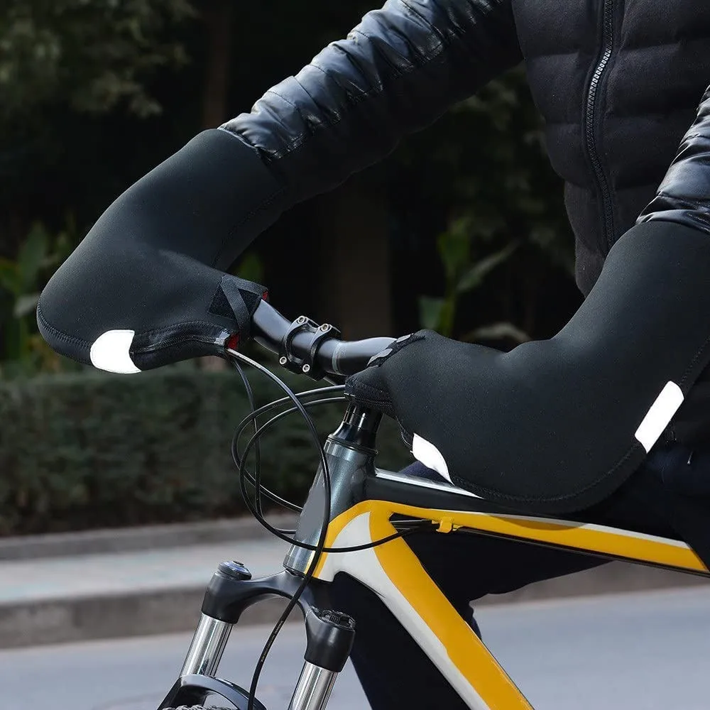 Зимние велосипедные водонепроницаемые теплые неопреновые Заглушки для руля велосипеда