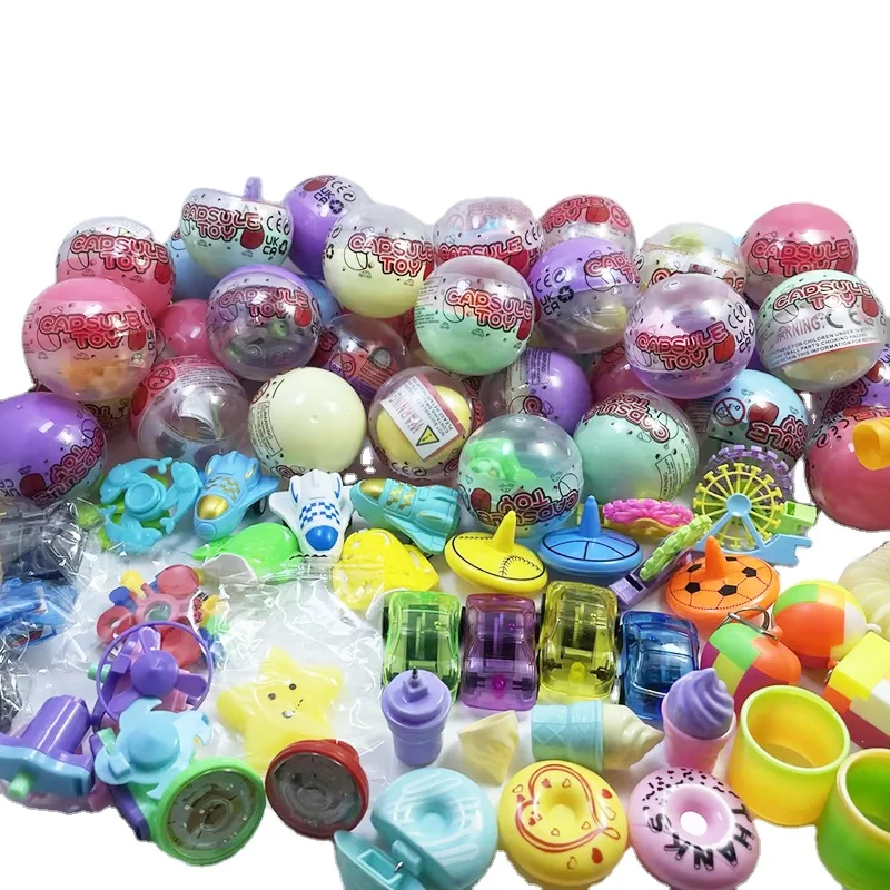 50MM  Mixed Toys round Surprise Egg Toy Plastic Small Capsule for Kids and Vending Machines