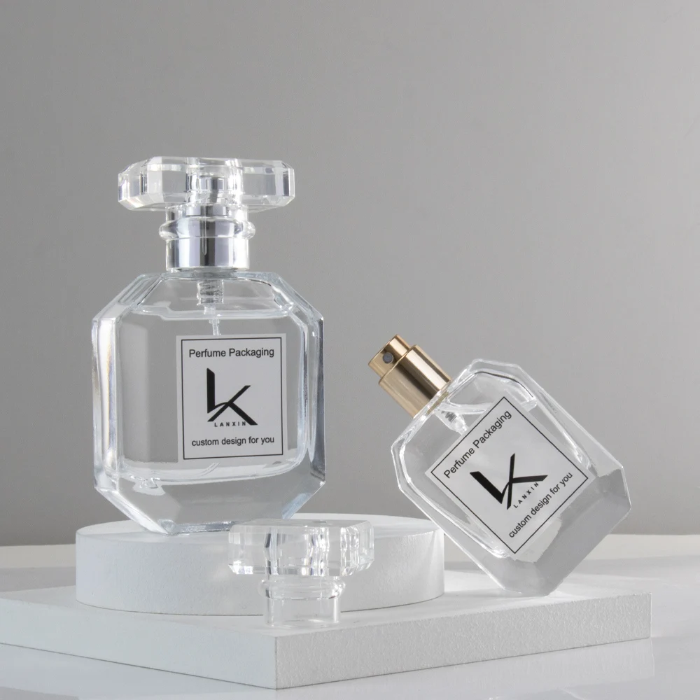 Luxury Custom Perfume Bottle 100ml 50ml Irregular Shape Perfume Glass Bottle Empty Perfume Bottles