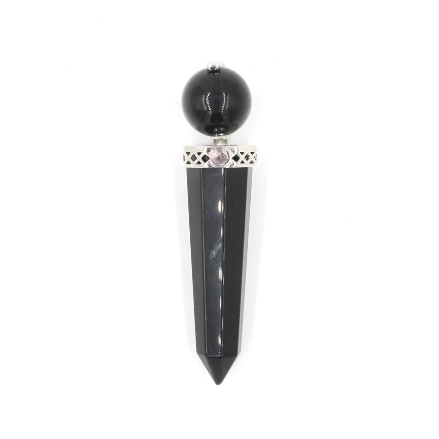 High Quality Seven Chakra Crystal Quartz Pendant Good Quality Crystal Gemstone Tiger Eye Cone Pendulum