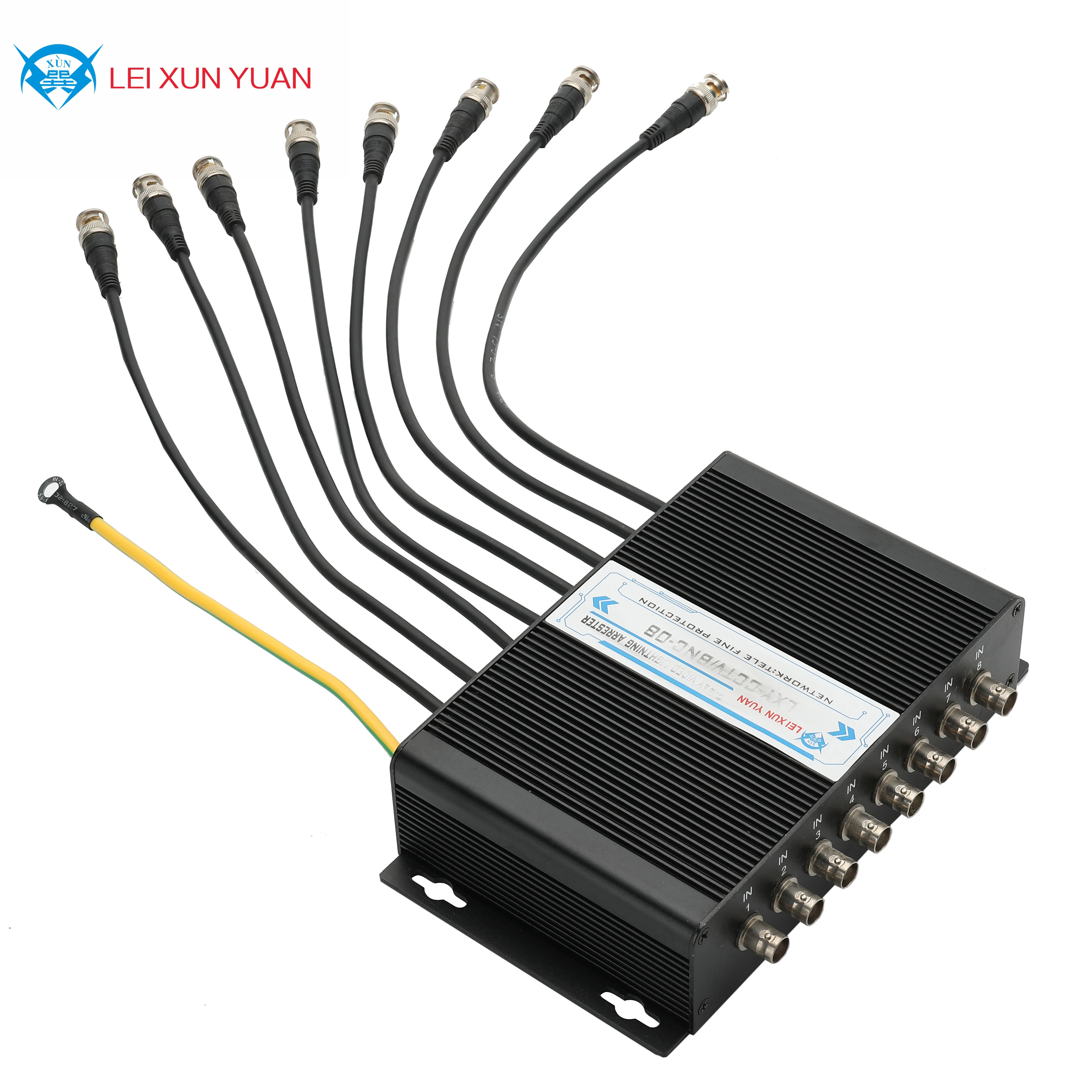 Lei Xunyuan 8-port 1000m Network Rj45 Signal Spd Ethernet Surge Protector Device