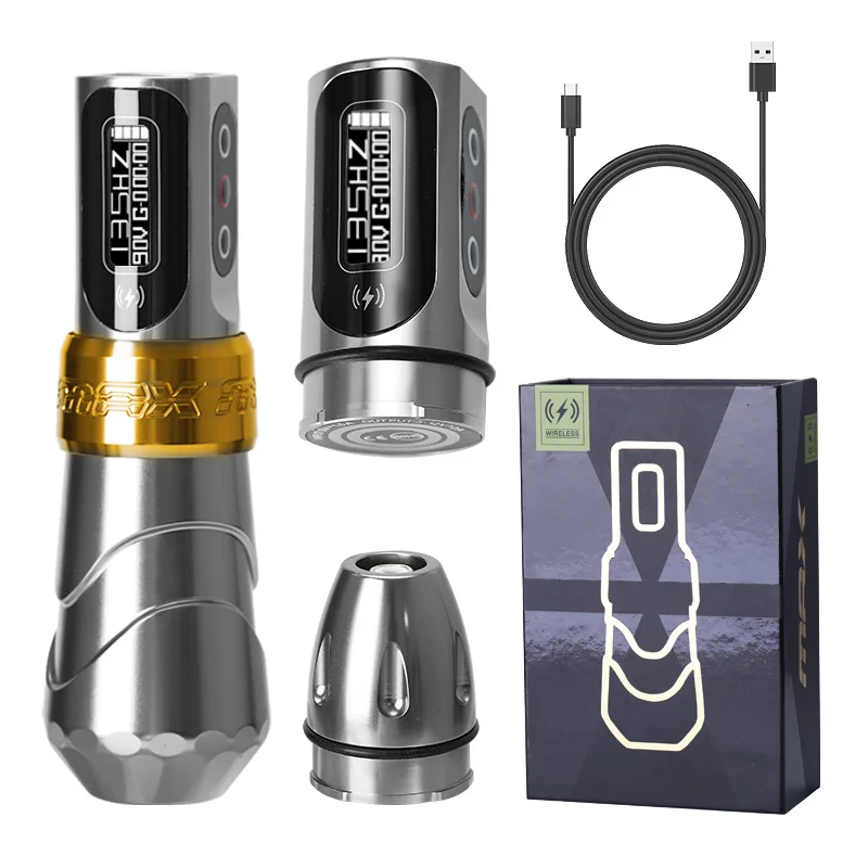 Flux Max Wireless  Electric Tattoo Pen Machine 2400mAh Battery Brushless Digital Permanent Makeup Tattoo Machine Kits