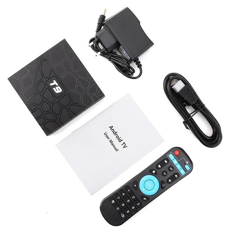 Самый дешевый Android TV BOX T9 Android 90 TV Box RK3318 2,5G 5G DUAL Wifi Media Player Set Top BOX T9