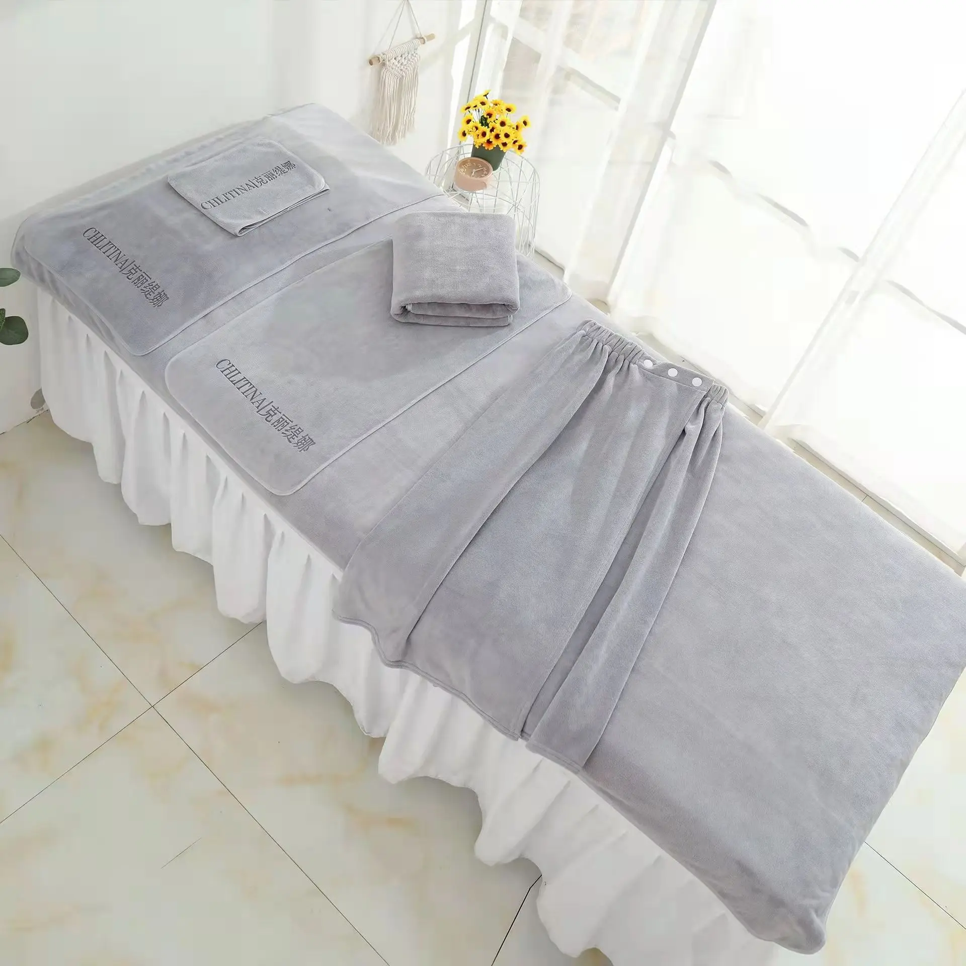 Wholesale Absorb Quick Dry Microfiber Bath Towel Set Headband Hair Towel Spa Body Wrap Salon Towels Custom Logo