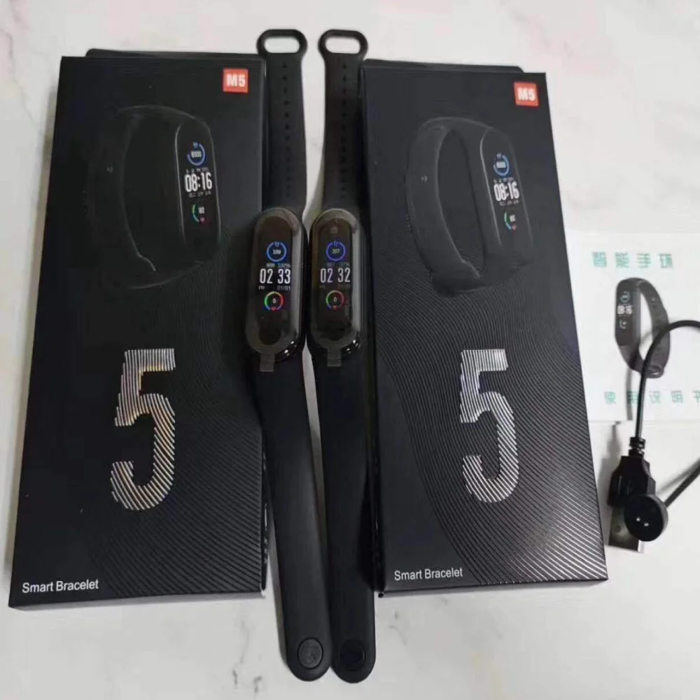 
2020 Factory Price smartwatch Mi5 mi brand Touch Heart rate IP67 Waterproof Music Play smartbracelet M5 