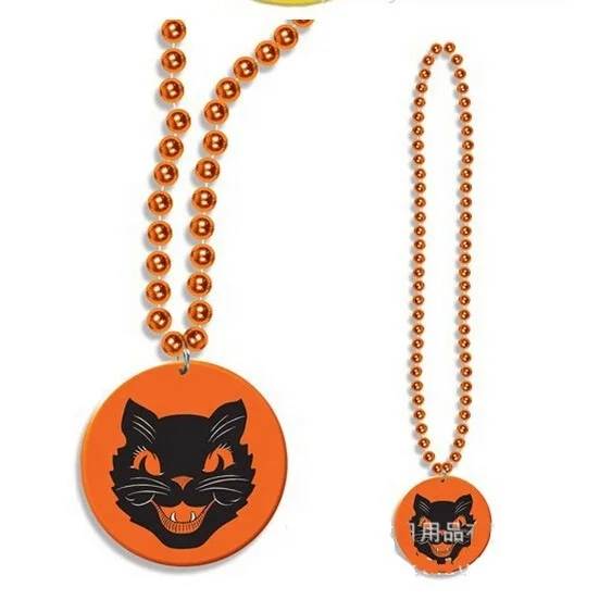 Custom Logo Printed medallion Mardi Gras Beads Necklace