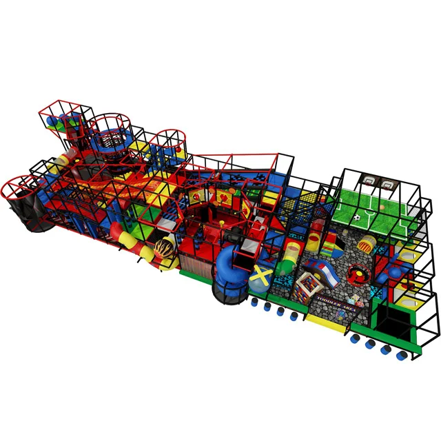 China Trampoline Kids Gym Equipment Climbing wall  Indoor Trampoline Park