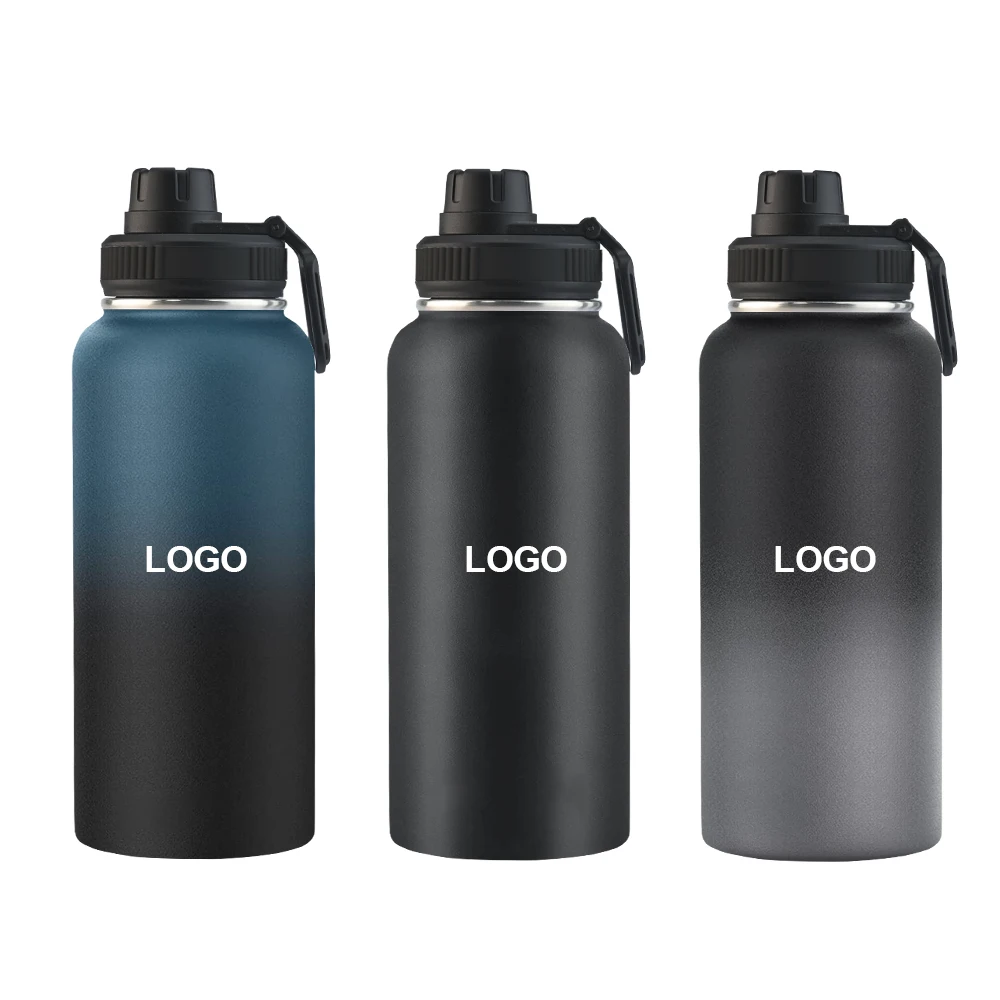 custom logo 32oz 40oz thermoflask gym sports drinking insulated metal flask stainless steel water bottle with custom logo