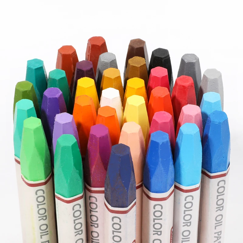 Mobee P-3412/24 Professional non toxic 24 vivid colors oil pastel set factory wholesale oil pastel set for painting beginner