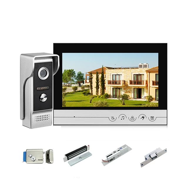 9 Inch LCD Color Screen Blackcolor Fashion Intercom Doorbell video door phone