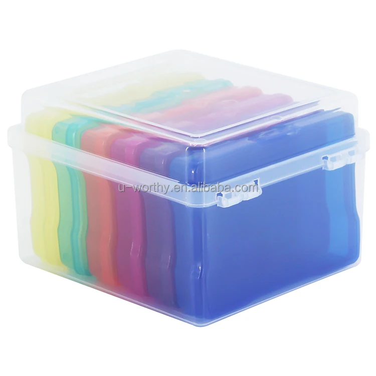 4x6 Inch Sorting Transparent Plastic Sundries Storage Box Photo Storage Plastic Box 6 Piece Set