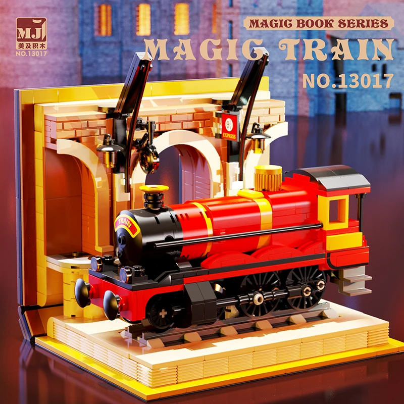 Коллекционеры MOC Express Волшебная модель поезда 13017 сборки строительные блоки кирпичи подходят 76405 рождественские игрушки детские подарки