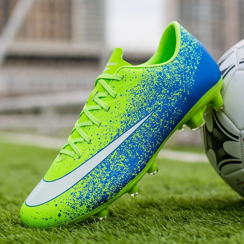 
Indoor Lawn Non-Slip Broken Nail Football Shoes Youth High Ankle Training Shoes Customized Futsal Sports Shoes 