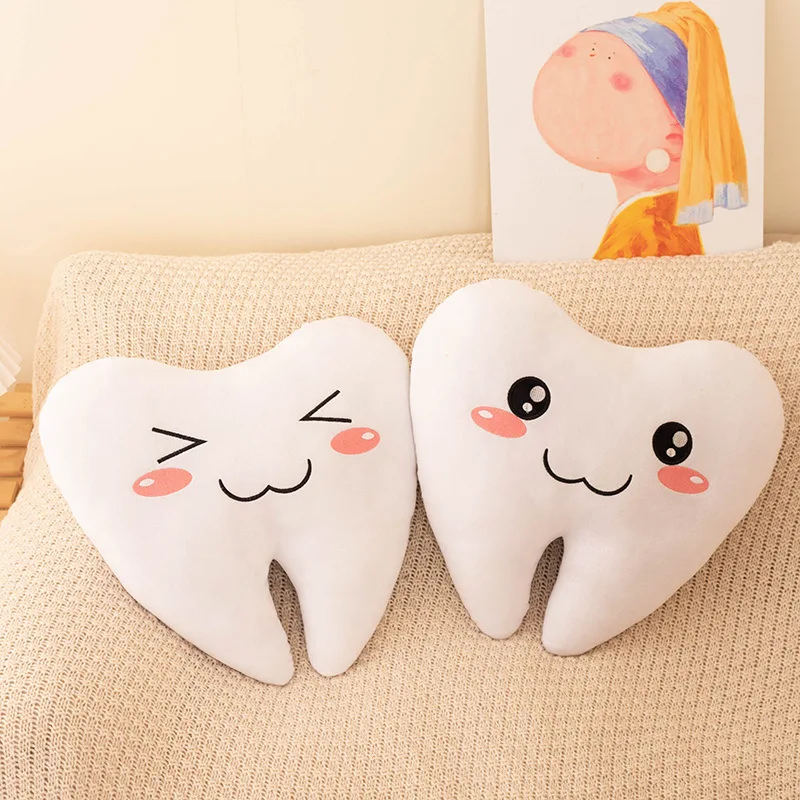 Wholesale New Creative Smiling Teeth Toy Stuffed Children Gift Little Smiling Tooth Pillow