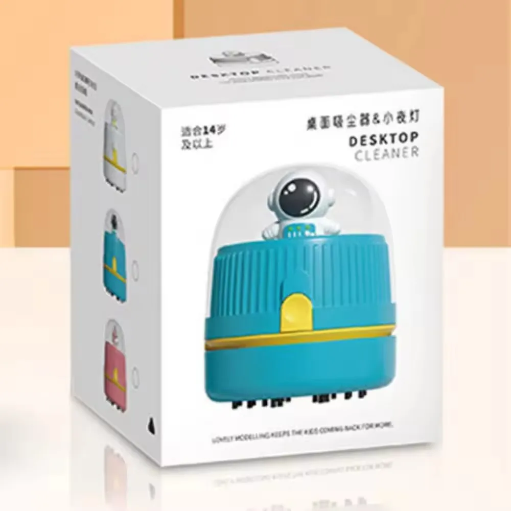 Usb Charge Mini Table Desktop Cleaning Dust Vacuum Cleaner Student Car Wireless Handheld Vacuum Cleaner with Night Light