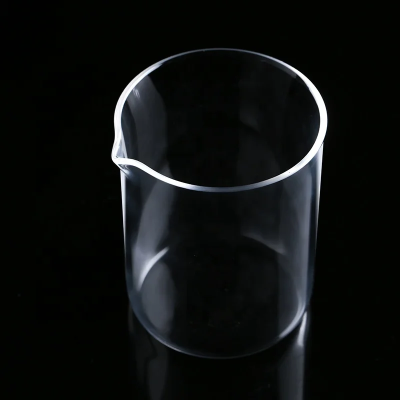 customized transparent flat bottom quartz glass crucible melting quartz laboratory crucible beaker