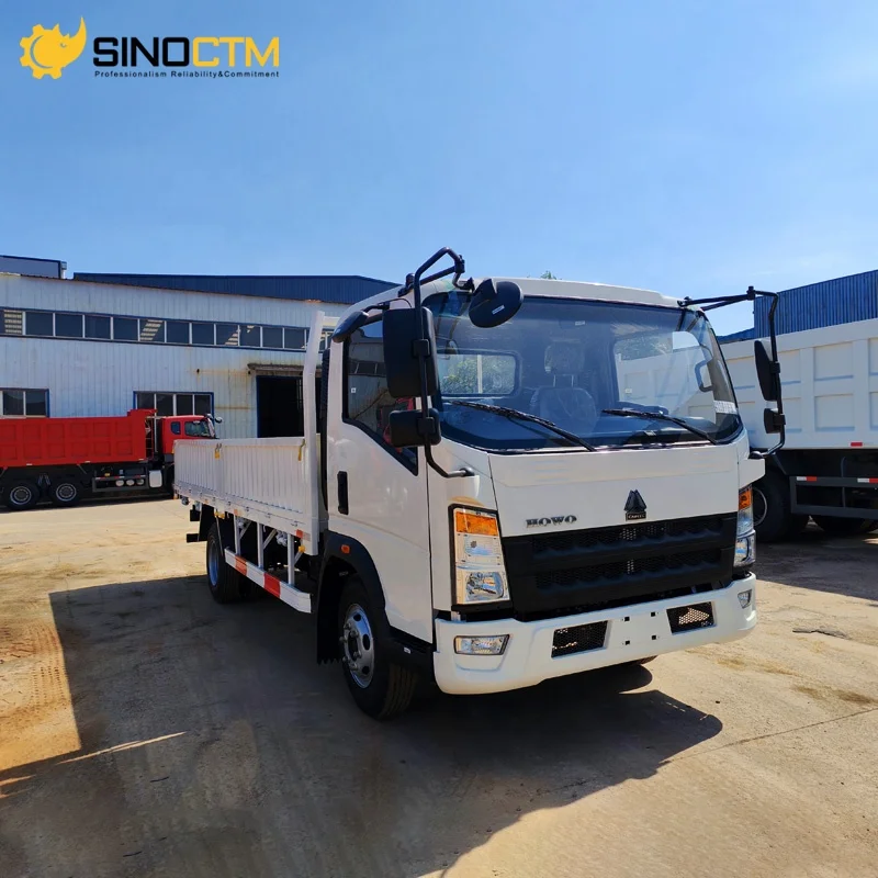 Sinotruk Howo 160hp 5T-10T Cargo Trucks 6 Tires Side Wall lorry trucks for Transportation