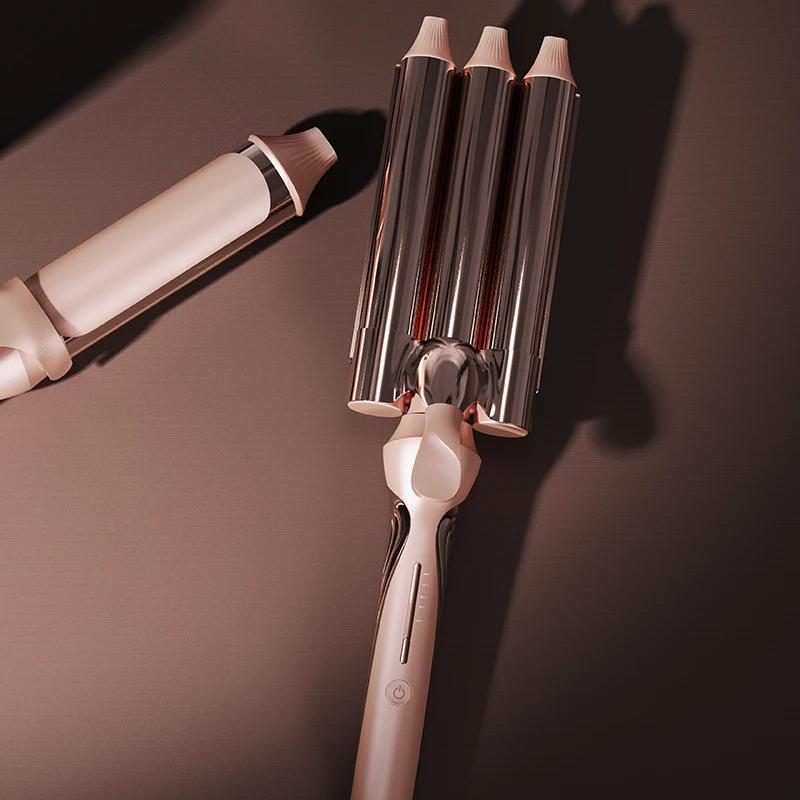 New Design Styling Salon Three Barrel Temperature Control Fast PTC Heat Hair Wave Curling Iron Curler Curly Machine