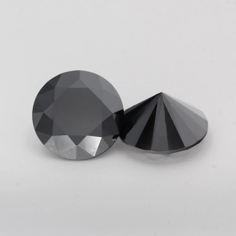 Wholesale Price 1carat Round Brilliant Cut Moissanite Gemstones Loose Black Diamond