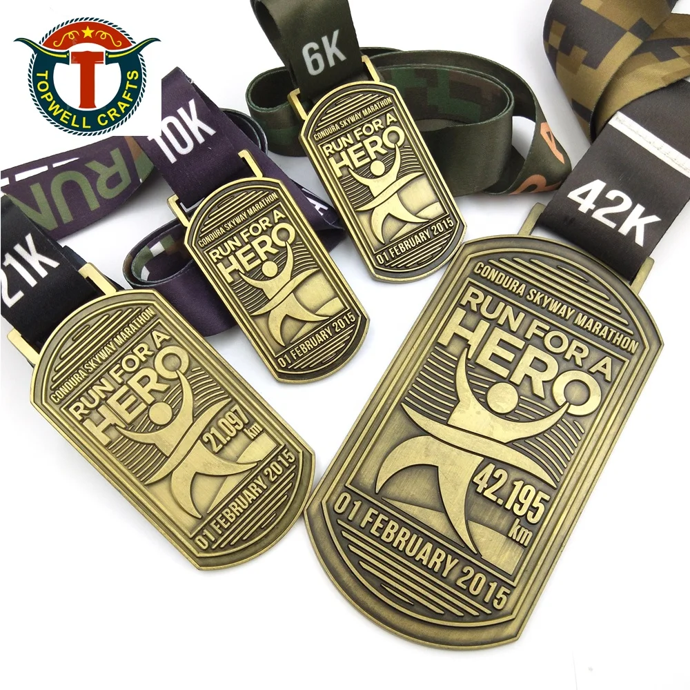 Customized Sports Metal Medal Zinc Alloy Die-Casting 2d/3D Medal Marathon Finisher Metal Medal