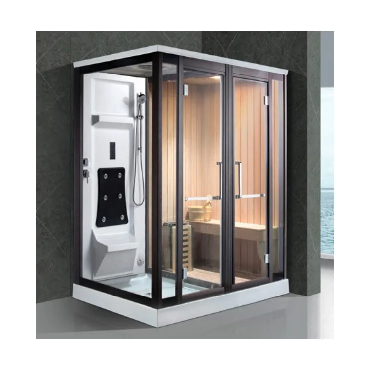 Luxury Premium Quality Stainless Steel Frame Wet And Dry Steam Shower And Sauna Room