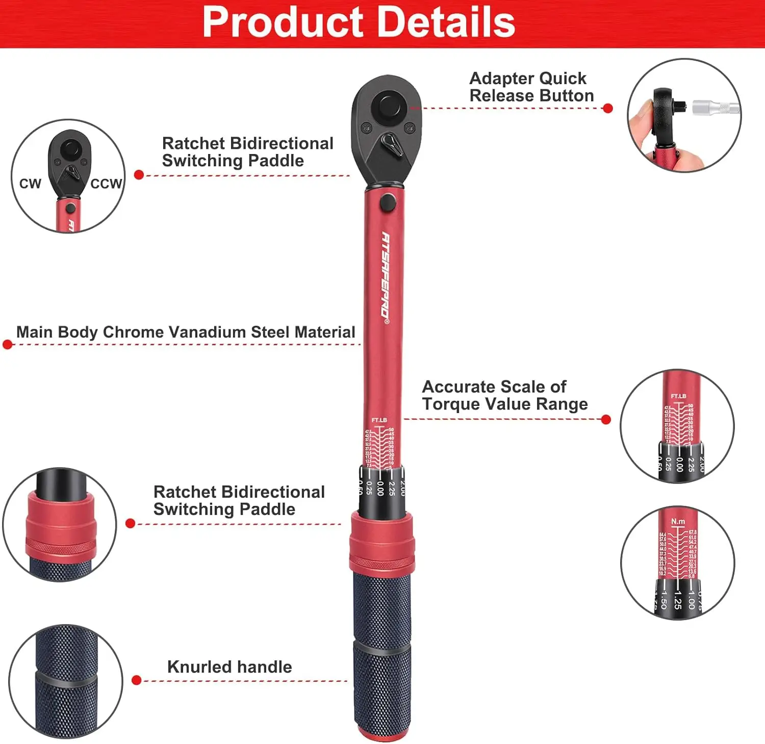 3/8 Drive Inch Pound Torque Wrenches  tool set  10-60N.M  Spark Plug Socket :14mm ,16mm