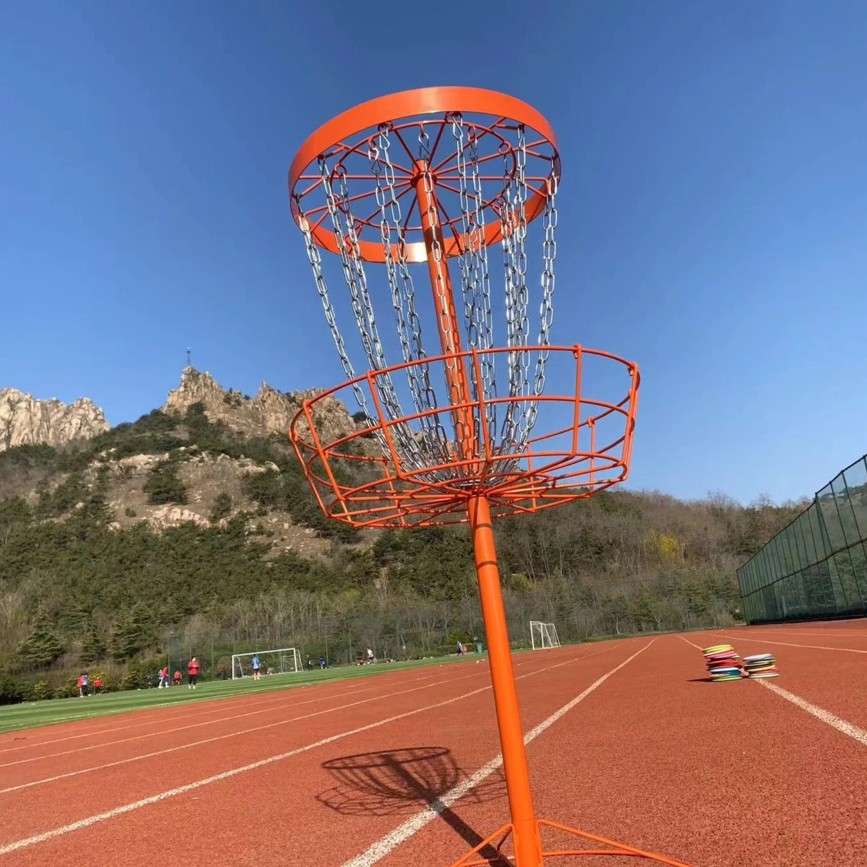 Factory Direct Easy Carry Portable 24 Chains Flying Golf Target Disc Golf Basket