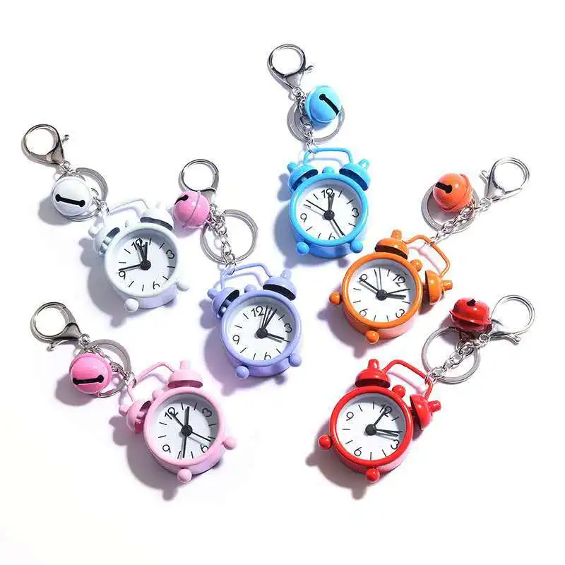 New mini wholesale exquisite small alarm clock keychain ladies bag pendant  car decoration small gifts