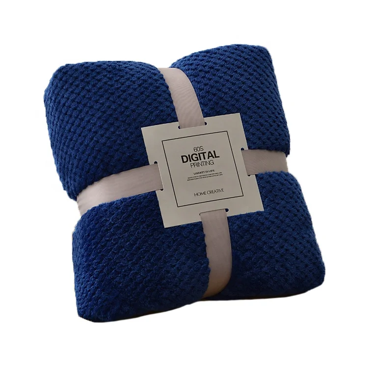 Custom Double Flannel Plaid Throw Blanket Winter Fleece Blankets Plaid Blanket