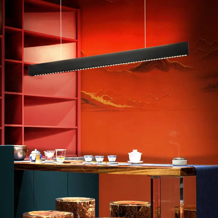 Office Modern Led Lighting Slim Led Batten Lamp Hanging Pendant Strip Line Linear Light