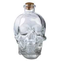 750 ml handmade champagne vodka liquor wine glass bottle whiskey glass bottle with cork stopper