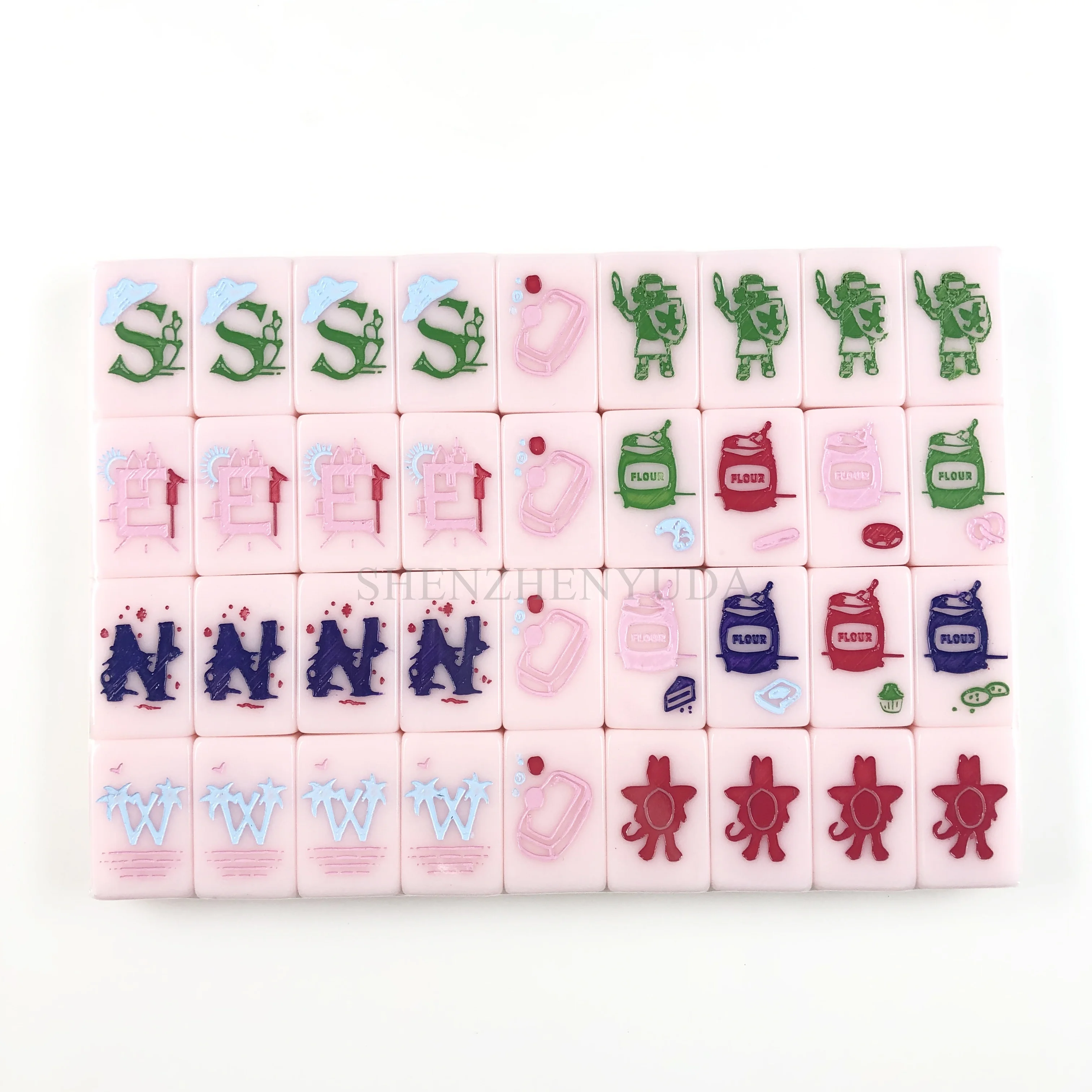 Изготовленный на заказ логотип 160 плитки Mah Jong игры акриловые домино Chino American Mahjongg набор маджонг с заготовкой