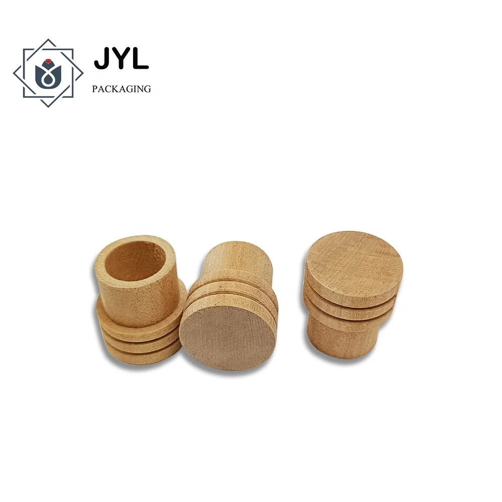 Manufacturer Wooden Bottle Cap Custom Logo OEM/ODM Natural Wood Cap Bamboo Lid For Cosmetics Perfume Bottle