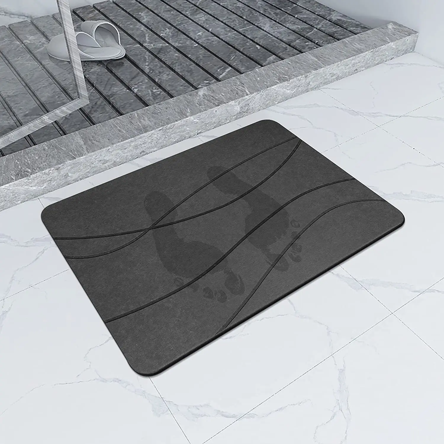 Shower Custom Non Slip Floor Absorbent Diatomaceous Earth Quick Dry Diatom Mud Bathroom Diatomite Bath Mat