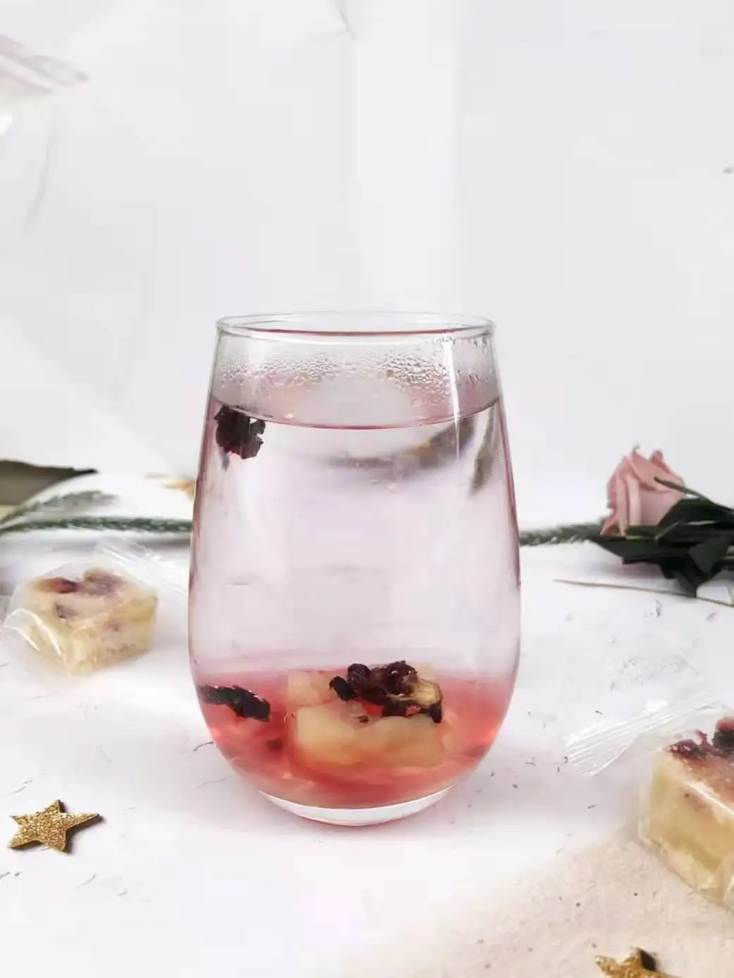 Chinese Sugar tea Sweet Honey sugar cubes Rose/Hibiscus /Goji berry / lemon flavors hard candy for drink