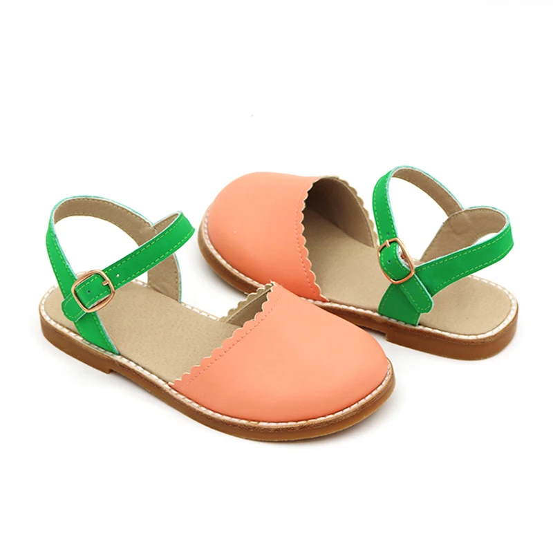 Coral Children flat Sandals Toddler Baby Girls Sandal Summer New Girls Beach Sandals