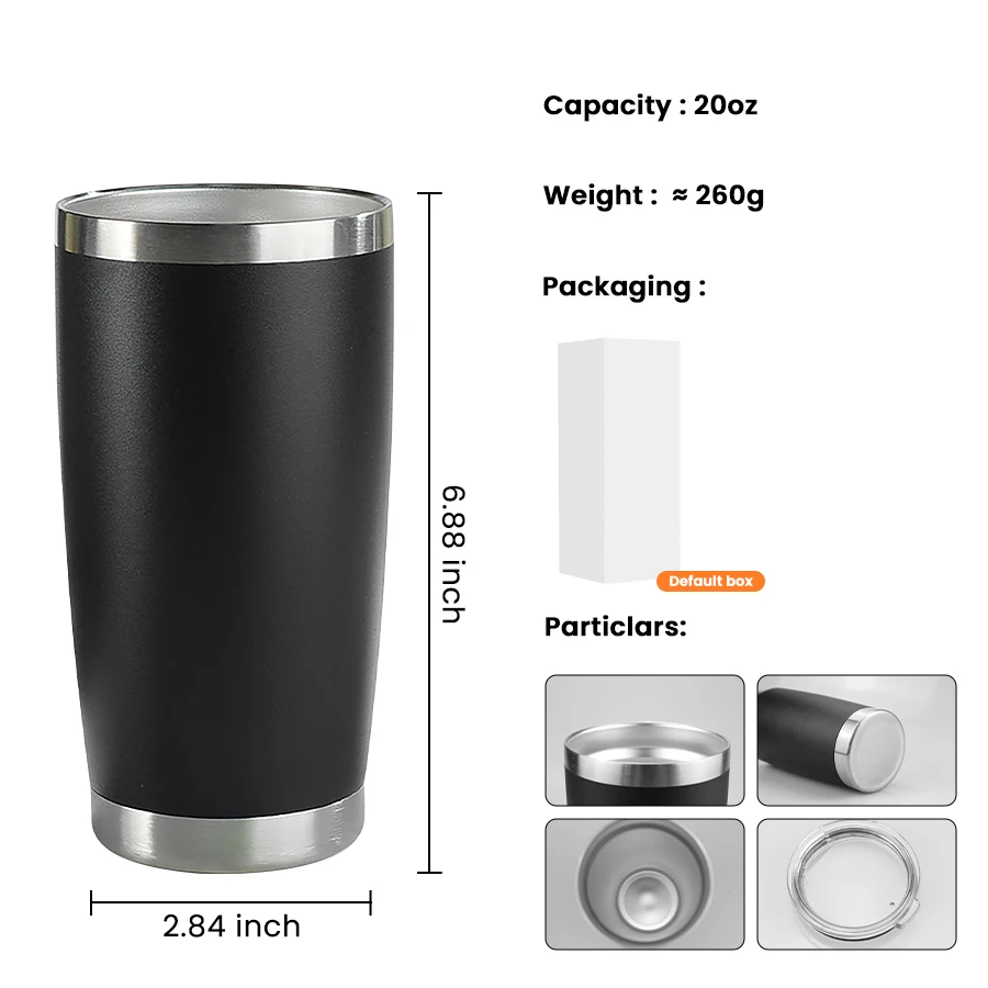 Custom Logo 30Oz Christmas Mug Powder Coated Double Wall Insulated Coffee Beer Travel Mug 20Oz  Stainless Steel Tumbler