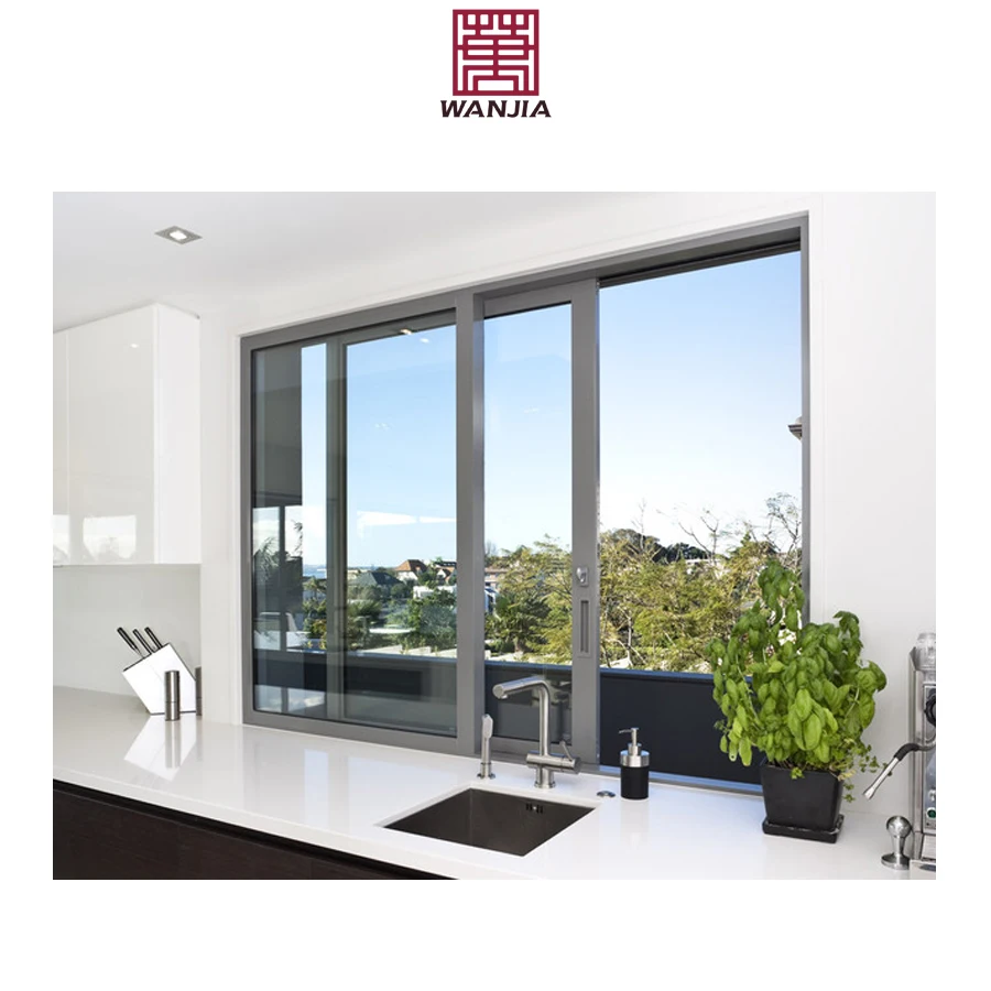 WANJIA Custom Bedroom Hurricane Impact Windows Double Glazed Windows