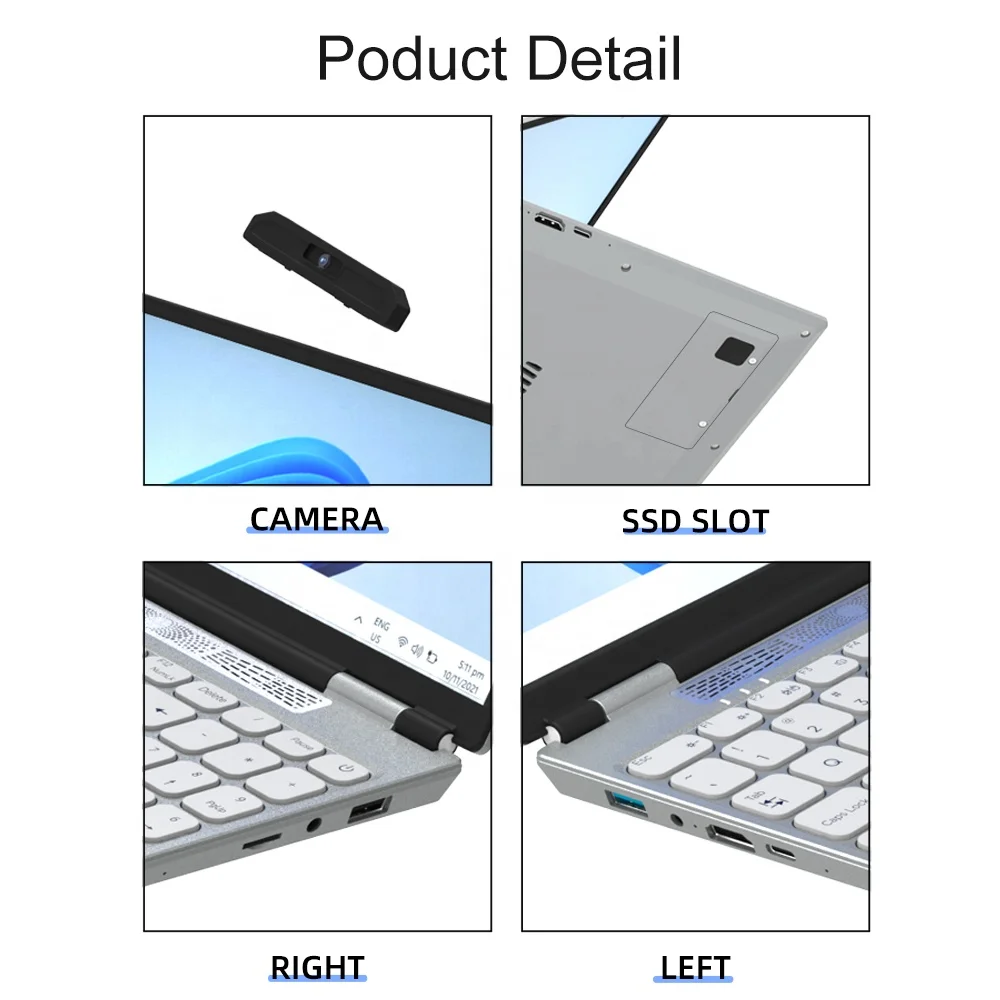 Fast Delivery 15.6 Inch Laptop J4125 1920x1080 IPS LCD 8GB+512GB Metal windows 11 Notebook Gaming