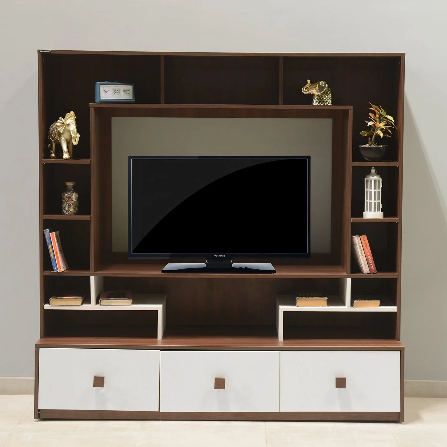 Customized multi-function tv units cabinet with bookshelf simple wooden tv stand for living room furniture tv furnitures